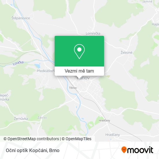 Oční optik Kopčáni mapa