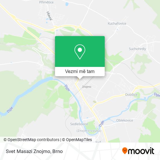 Svet Masazi Znojmo mapa