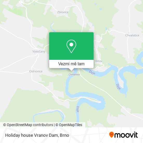 Holiday house Vranov Dam mapa