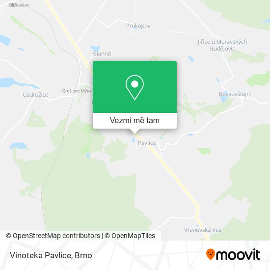 Vinoteka Pavlice mapa