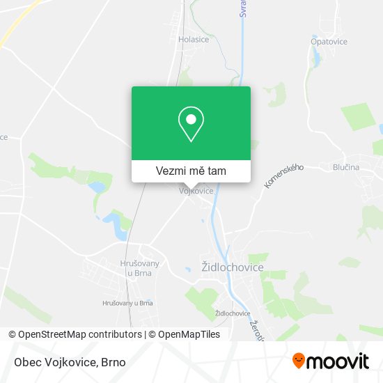 Obec Vojkovice mapa