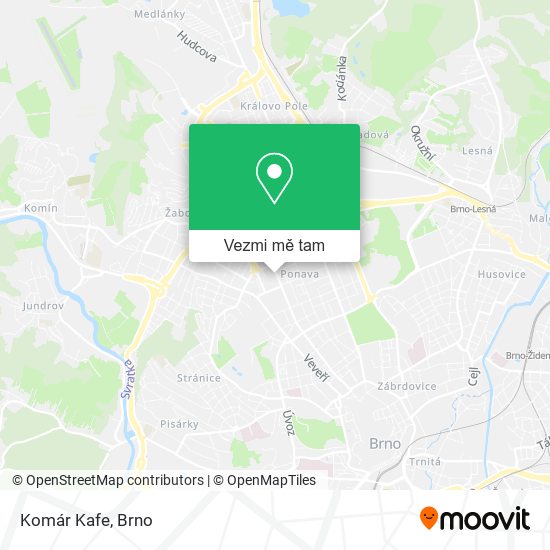 Komár Kafe mapa