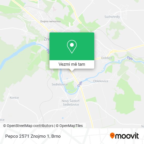 Pepco 2571 Znojmo 1 mapa