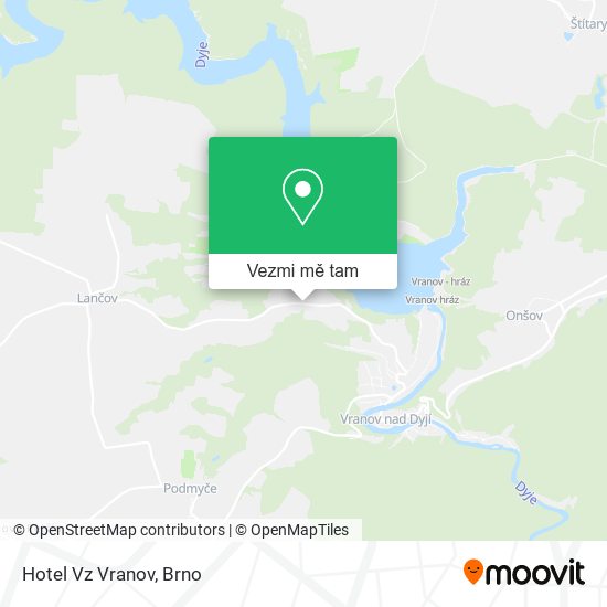 Hotel Vz Vranov mapa