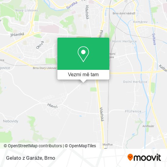 Gelato z Garáže mapa