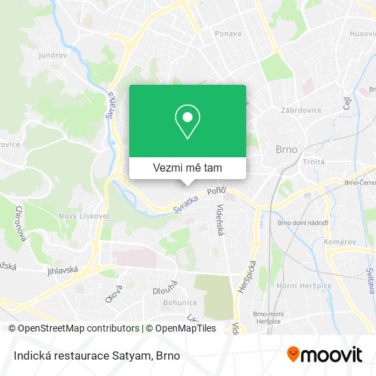 Indická restaurace Satyam mapa