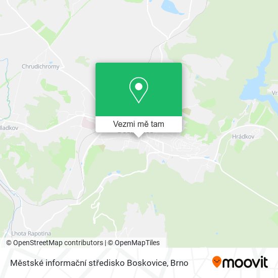 Městské informační středisko Boskovice mapa