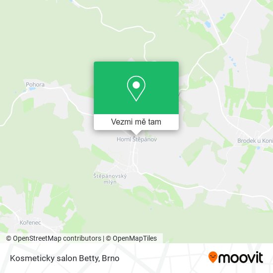 Kosmeticky salon Betty mapa