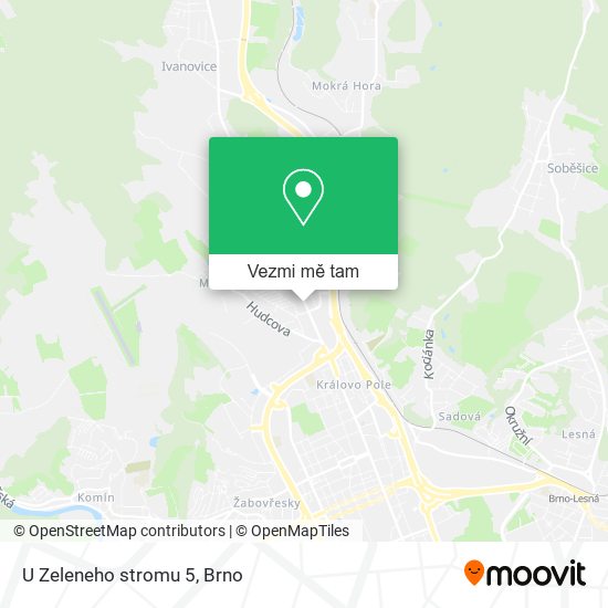 U Zeleneho stromu 5 mapa