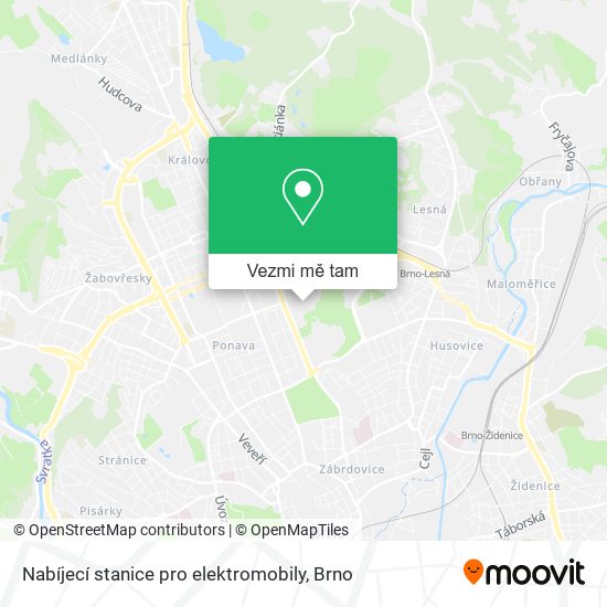 Nabíjecí stanice pro elektromobily mapa