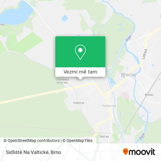 Sídliště Na Valtické mapa