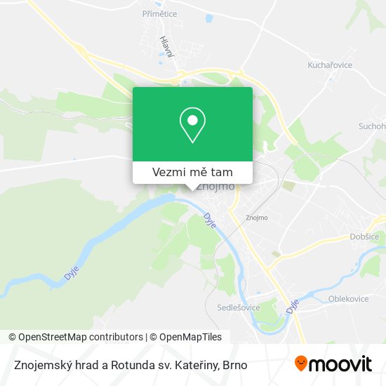 Znojemský hrad a Rotunda sv. Kateřiny mapa