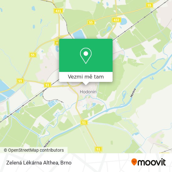 Zelená Lékárna Althea mapa