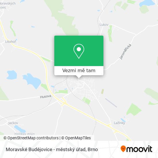 Moravské Budějovice - městský úřad mapa