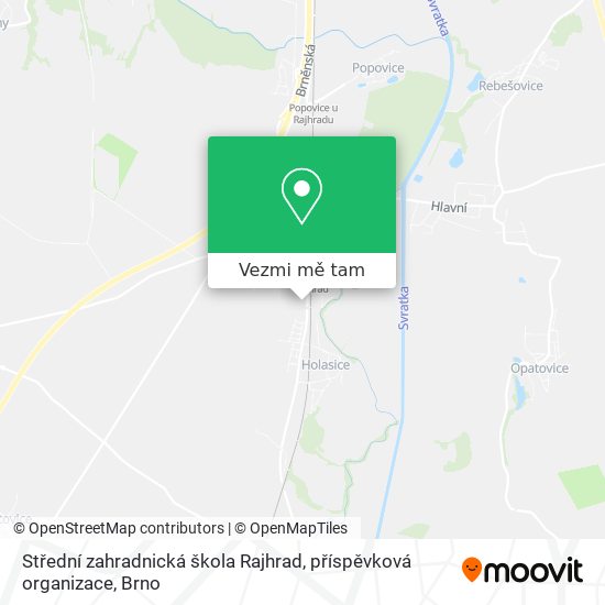 Střední zahradnická škola Rajhrad, příspěvková organizace mapa