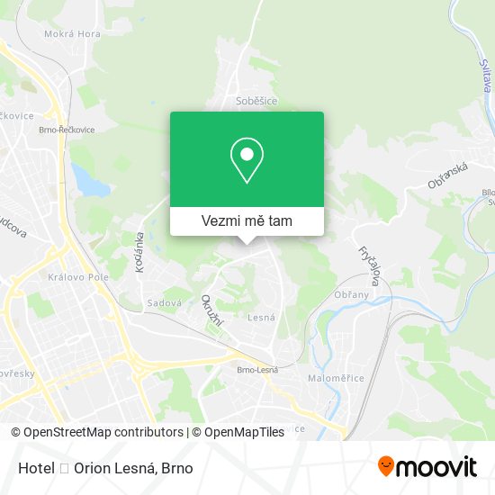 Hotel 🏩 Orion Lesná mapa