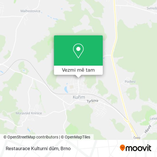 Restaurace Kulturní dům mapa