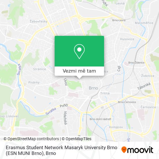 Erasmus Student Network Masaryk University Brno (ESN MUNI Brno) mapa
