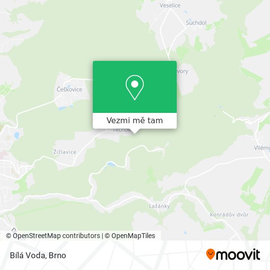 Bílá Voda mapa