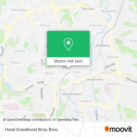 Hotel Grandhotel Brno mapa