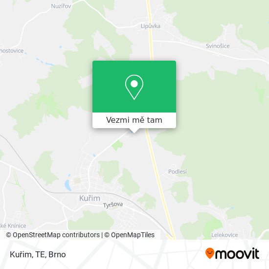 Kuřim, TE mapa