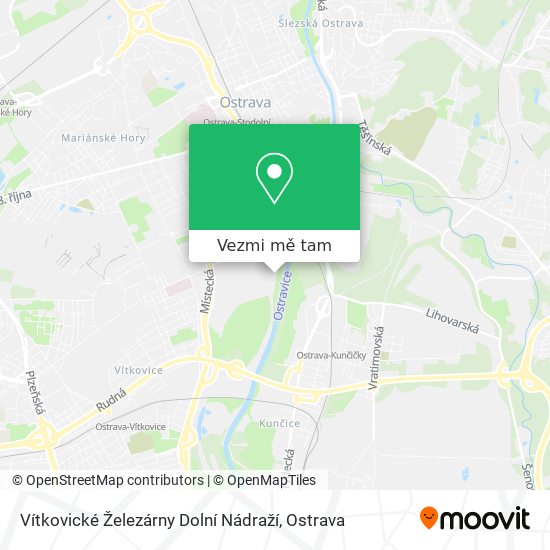 Vítkovické Železárny Dolní Nádraží mapa