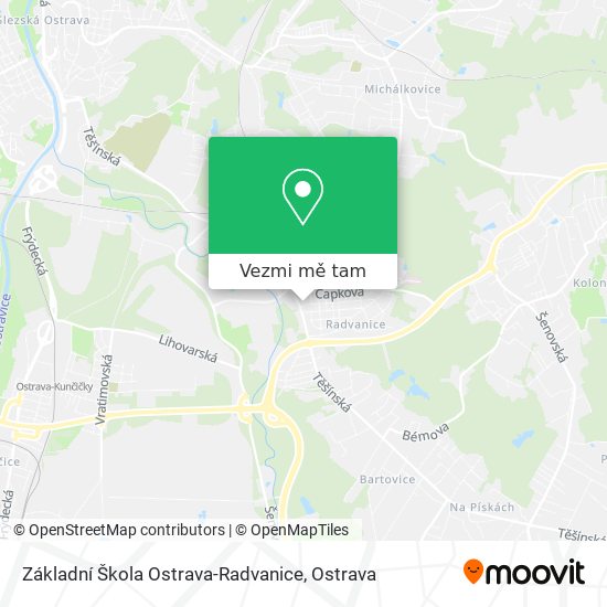 Základní Škola Ostrava-Radvanice mapa