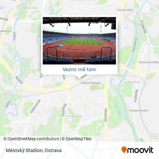 Městský Stadion mapa