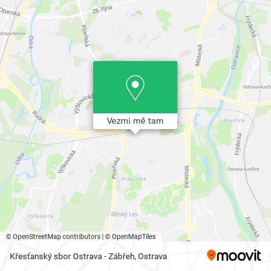 Křesťanský sbor Ostrava - Zábřeh mapa