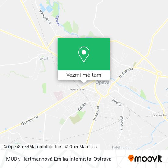 MUDr. Hartmannová Emília-Internista mapa