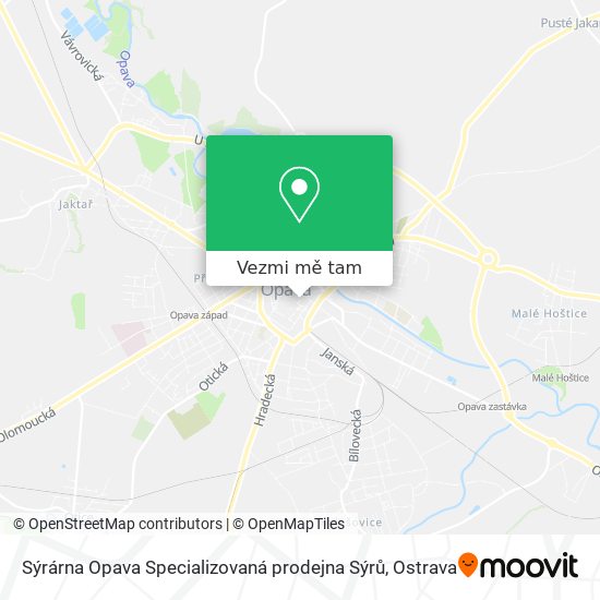 Sýrárna Opava Specializovaná prodejna Sýrů mapa