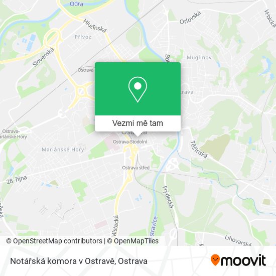 Notářská komora v Ostravě mapa