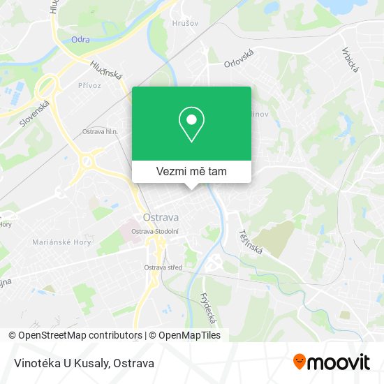 Vinotéka U Kusaly mapa