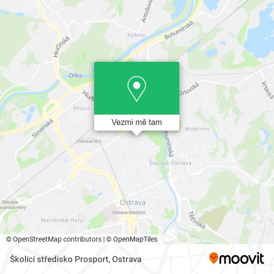 Školící středisko Prosport mapa