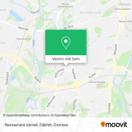 Restaurace zámek Zábřeh mapa