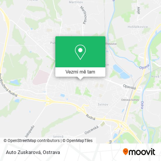 Auto Zuskarová mapa