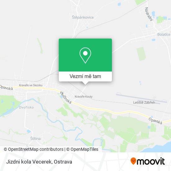 Jizdni kola Vecerek mapa