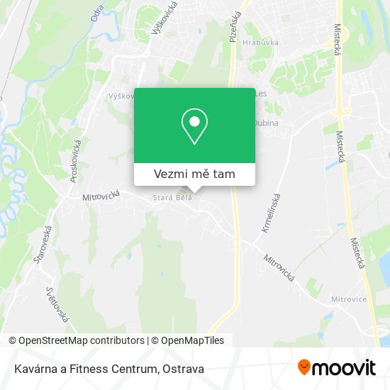 Kavárna a Fitness Centrum mapa