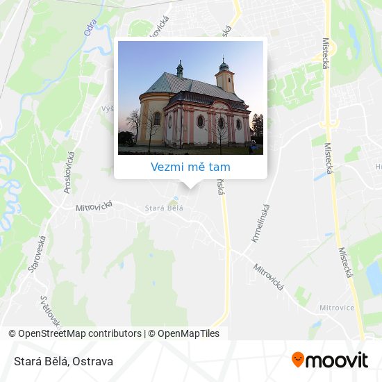 Stará Bělá mapa