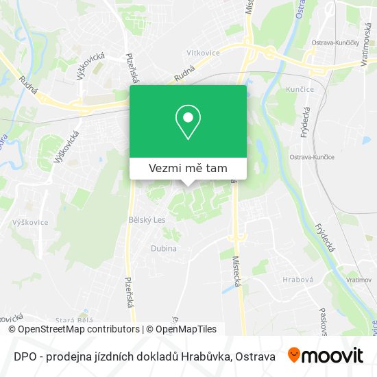 DPO - prodejna jízdních dokladů Hrabůvka mapa