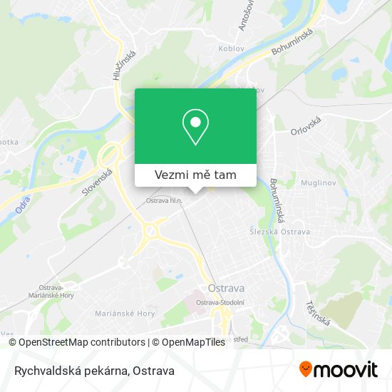 Rychvaldská pekárna mapa