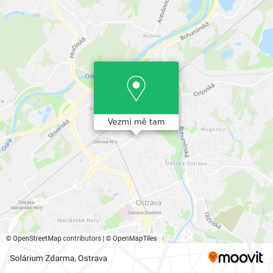 Solárium Zdarma mapa