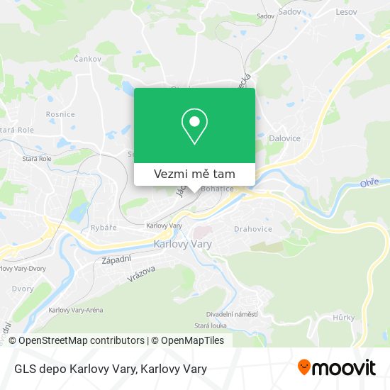 GLS depo Karlovy Vary mapa