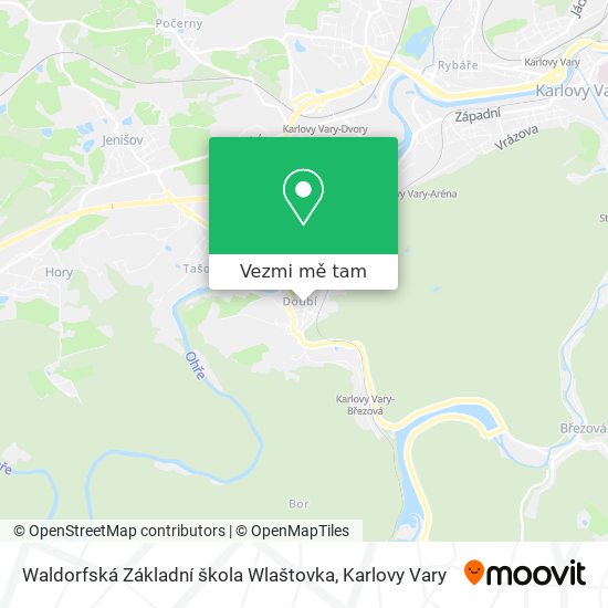 Waldorfská Základní škola Wlaštovka mapa