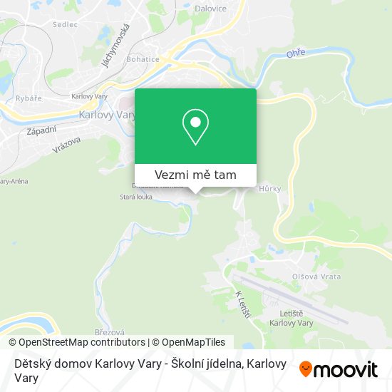 Dětský domov Karlovy Vary - Školní jídelna mapa