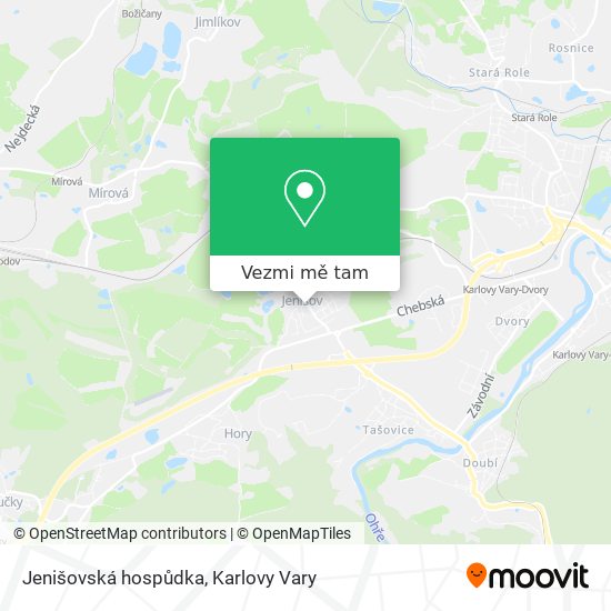 Jenišovská hospůdka mapa