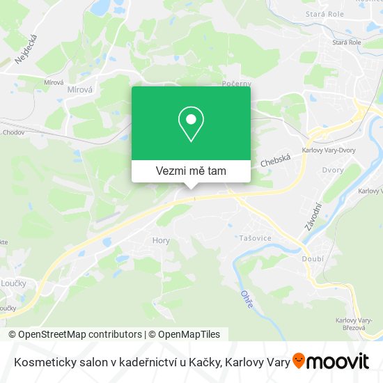 Kosmeticky salon v kadeřnictví u Kačky mapa