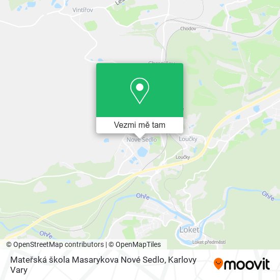 Mateřská škola Masarykova Nové Sedlo mapa
