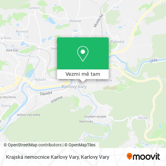 Krajská nemocnice Karlovy Vary mapa