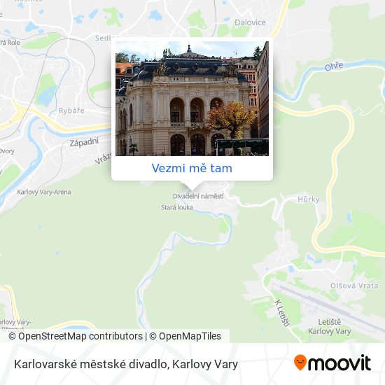 Karlovarské městské divadlo mapa